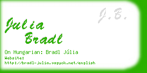julia bradl business card